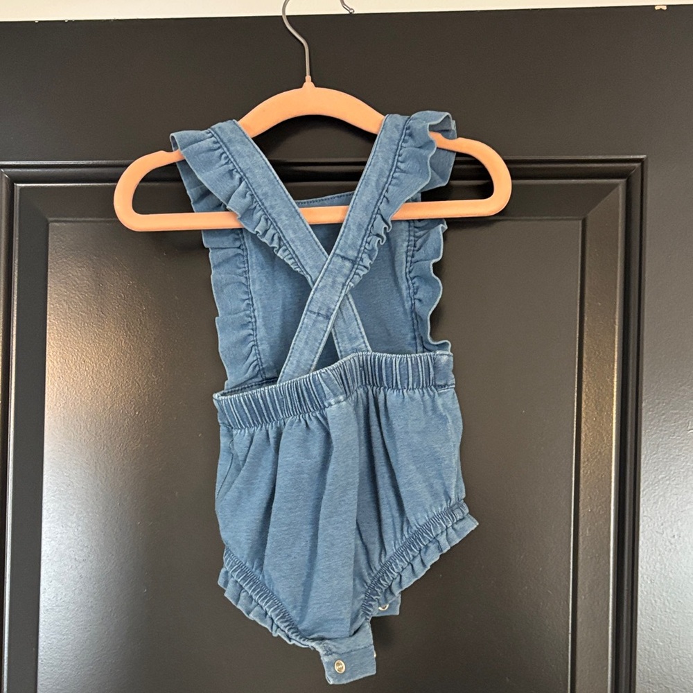 Cat & Jack Blue Ruffle One Piece - Picture 2 of 3
